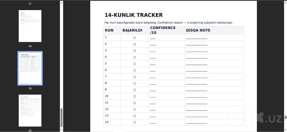 14 kunlik SPEAKING chellenj | IELTS prep. uchun PDF material