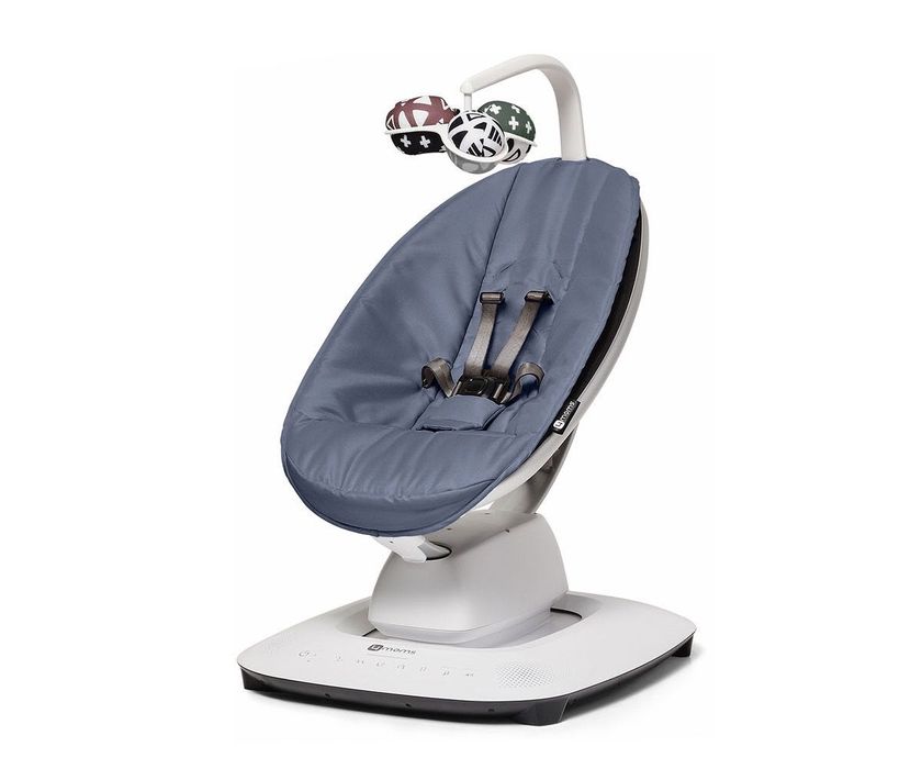 Електрическа бебешка люлка mamaRoo 5.0 Slate Blue, синьо-сива