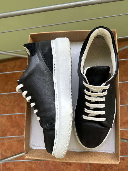 Кеды черные кожаные