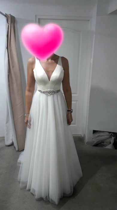 Rochie mireasa simpla si eleganta+ VOAL !!! 38