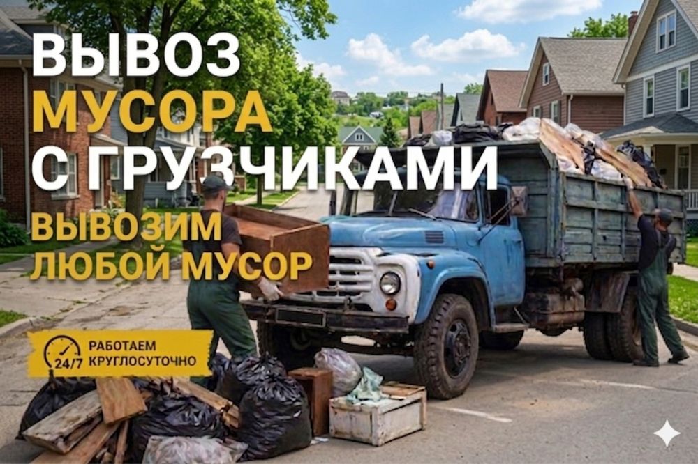 Вывоз мусора с грузчиками