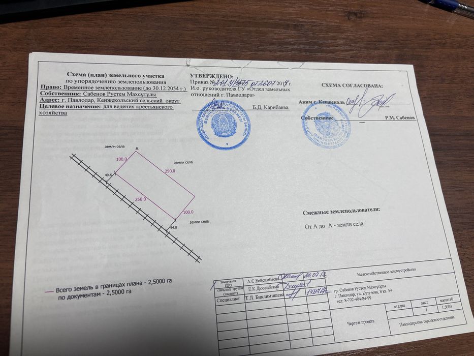 Продам земельный у