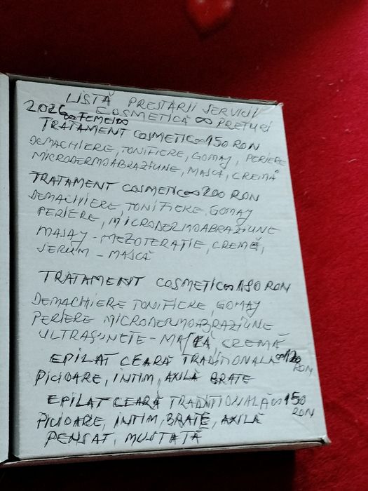 Servicii cosmetica  (pachete  și prețurile în descriere)