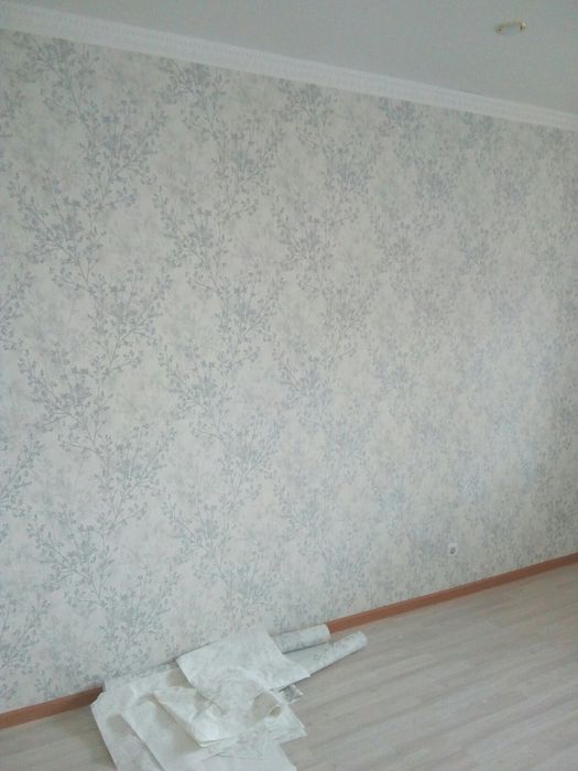 Поклейка обоев,галтель,плинтуса и т.д.