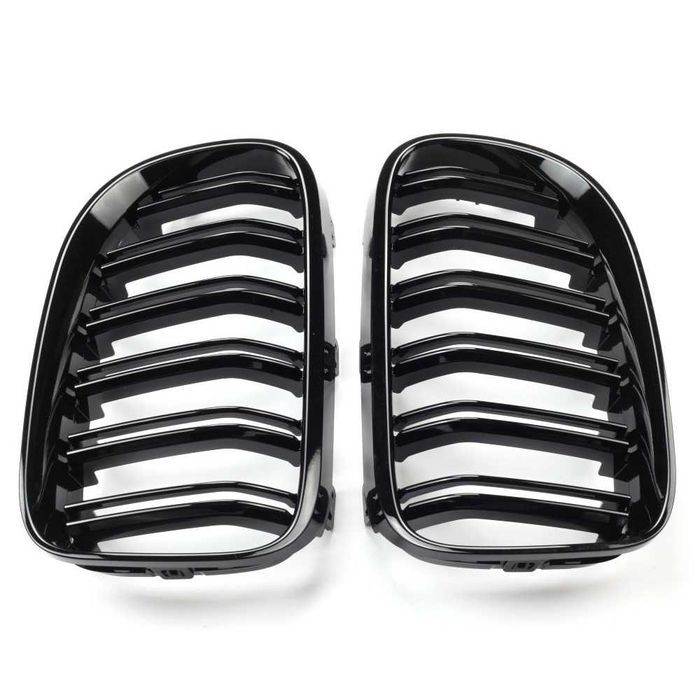Set 2 grile duble M negre BMW Seria 3 E92 E93 LCI facelift 2011-2013