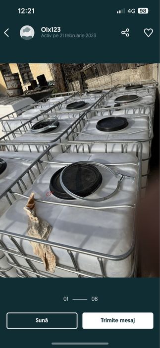 Vând bazine ibc  bidoane ibc butoaie 1000 litri
