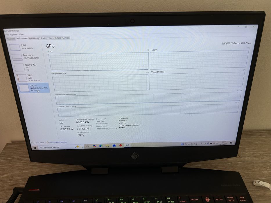 Laptop Gaming Hp Omen 15 Rtx 2060 i7gen10