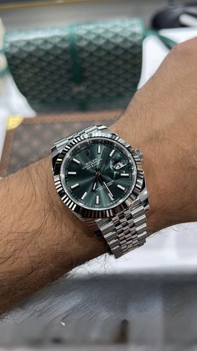Rolex Date-Just 41 Green Mint Dial ETA 3235