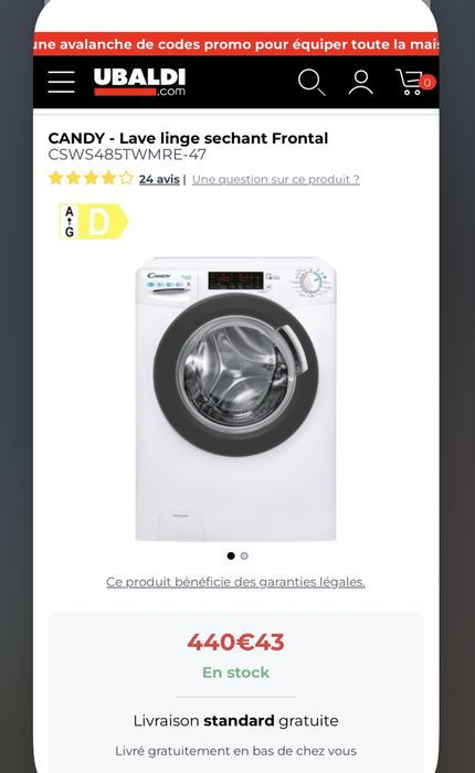 Masină de spălat cu uscător Candy 8/5 kg