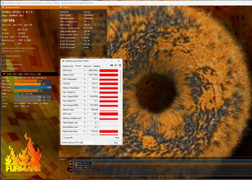 Видеокарта EVGA RTX 3080 FTW3 Ultra