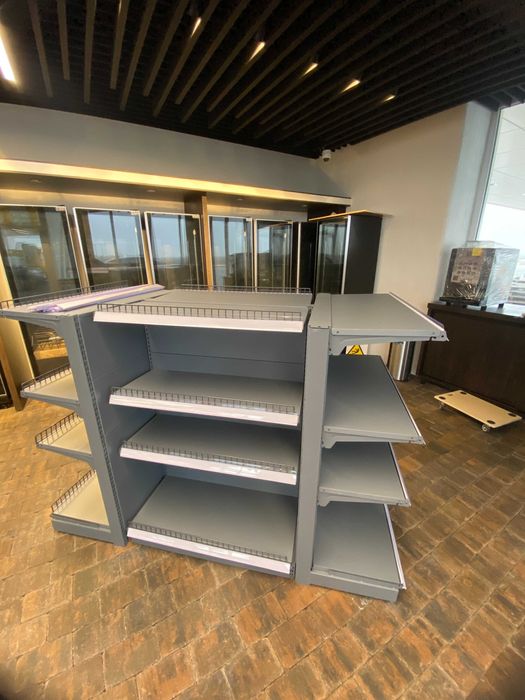 Rafturi metalice de mijloc 90x90x130 cm – pentru supermarket