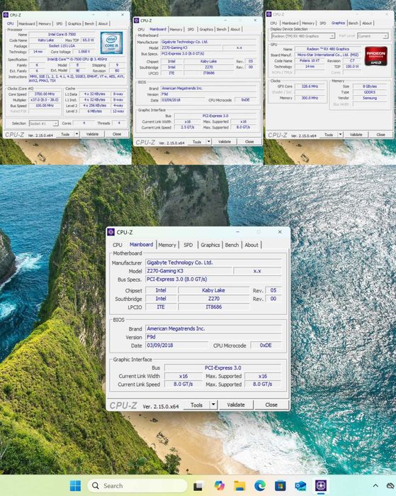 PC Gaming RX 480 8gb-i5 7500-16GB Ram SSD+Hard Disk