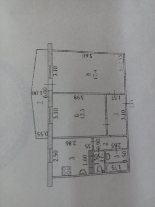 Продам 2х комн.кв.в районе космоса.