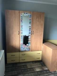 Гардероб, легло, ракла, скрин - комплект