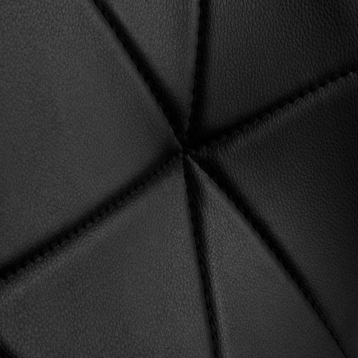 Козметичен стол - табуретка с облегалка QS-06 42/54 см - бяла /черна