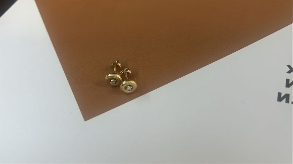 Пуссеты с бриллиантами 750 пробы