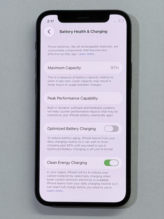 iPhone 12 mini Black 128GB 93% battery