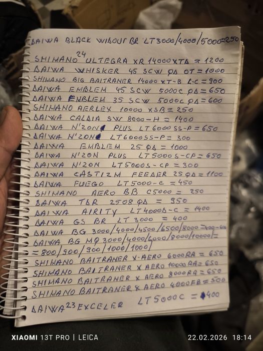 Mulinete pentru staționar Shimano,daiwa.