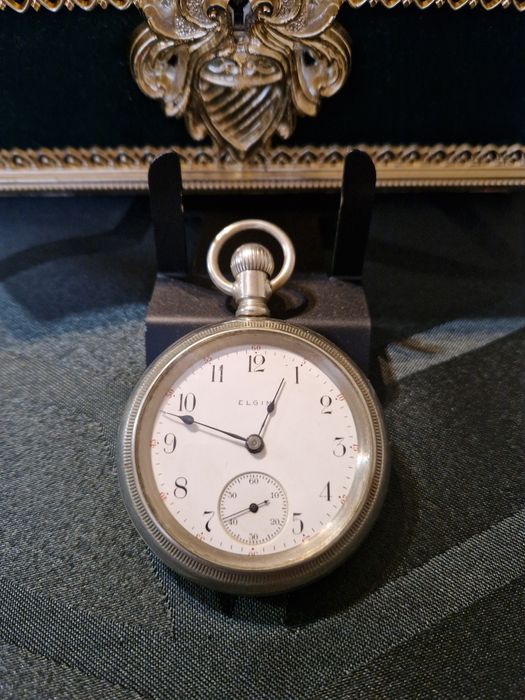 Топ-Уникален антикварен  американски джобен часовник ELGIN