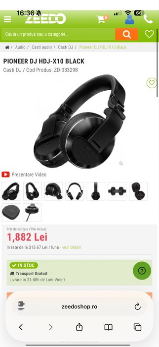 Casti Pioneer DJ HDJ-X10 in stare impecabila/ nu sennheiser