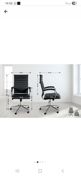 Scaun de birou din piele