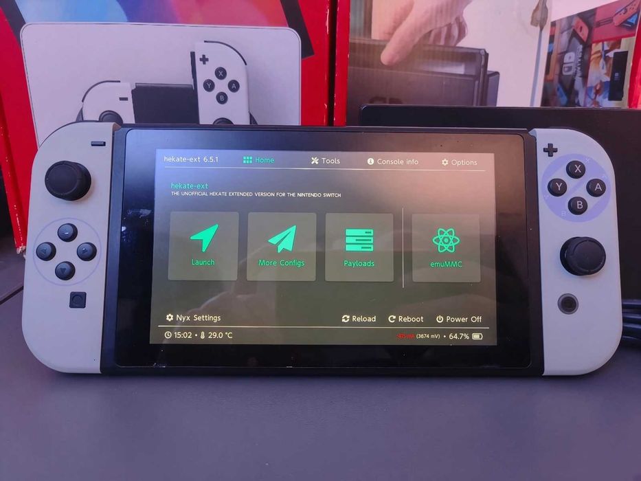 Nintendo Switch - 128 GB, с emuNAND, Android, Hekate и Atmosphere