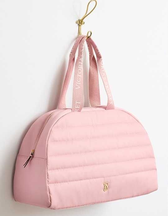 Victoria’s Secret Duffle Bag голяма чанта с метално златисто лого