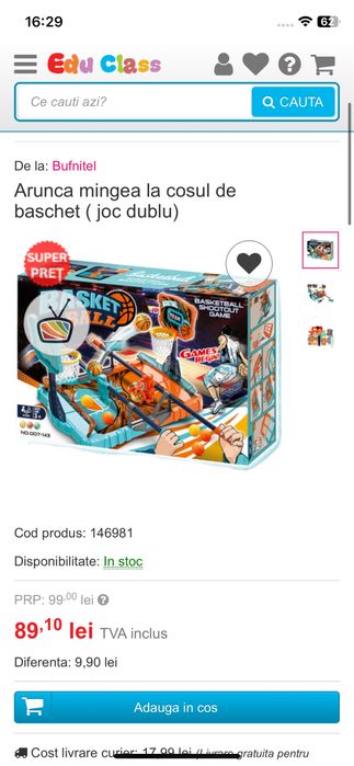 Joc baschet edu class