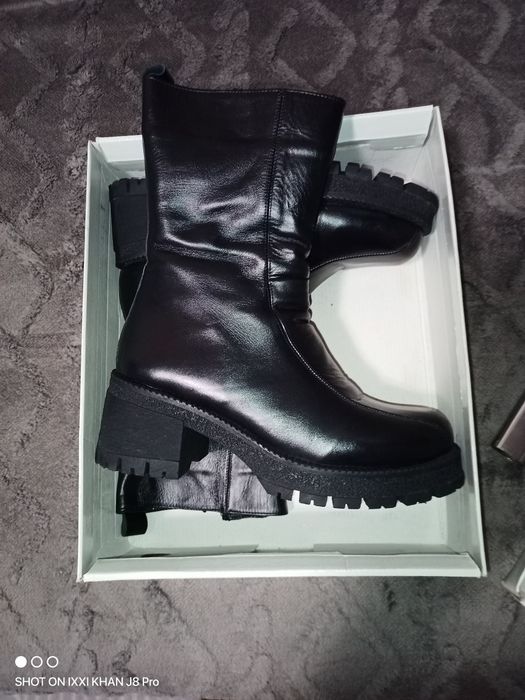 Сапоги зимние,кожаные