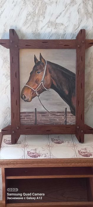 Картина за стена-маслени бои,рамка-дъб