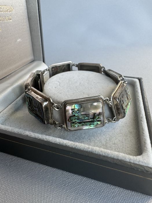 Bratara din argint si abalone