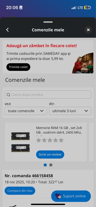 Memorie RAM 16 GB, set 2x8 GB, sodimm ddr4, 2400 Mhz, Nelbo