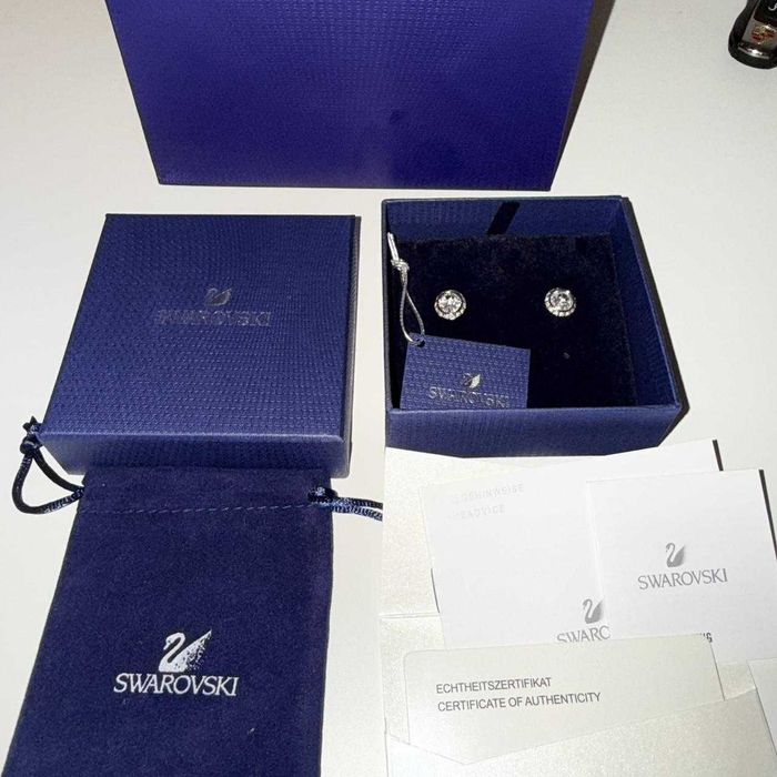 Cercei Swarovski Angelic Argintii - noi, în cutie