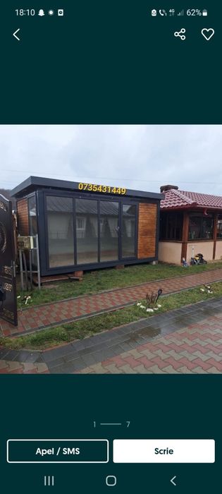 Container Modular Birou Vitrina fast-food Depozitare magazin Frizarie