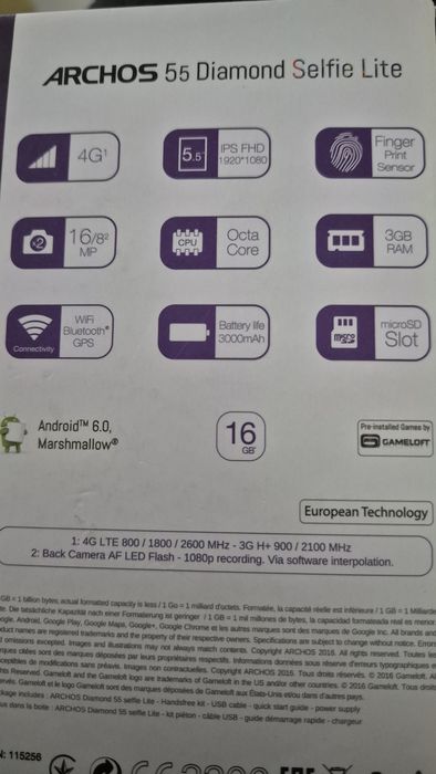 Archos 55 Diamond Selfie Lite