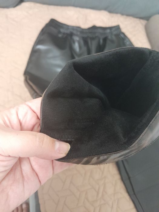 Кожзам утепленеые брюки