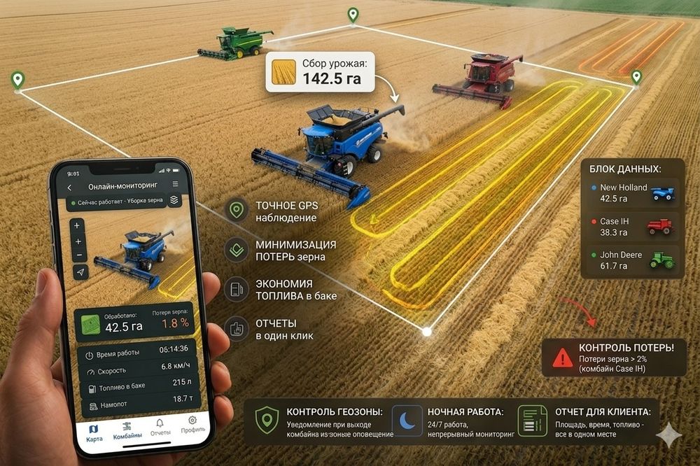 GPS monitoring va yoqilg‘i nazorati | Agrotexnika uchun professional y