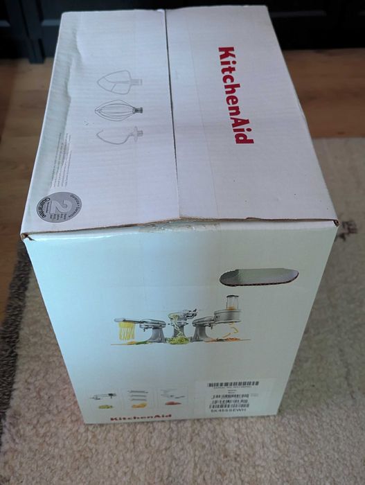 Mixer cu bol KitchenAid 5K45SSEWH, 4.3L, clasic, nou în cutie.