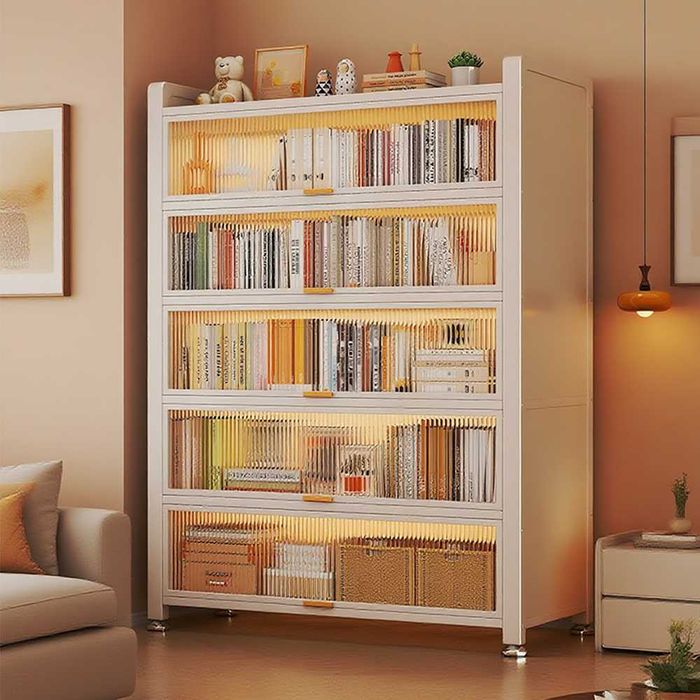 Стильные стеллажи и полки для гостиной из металла