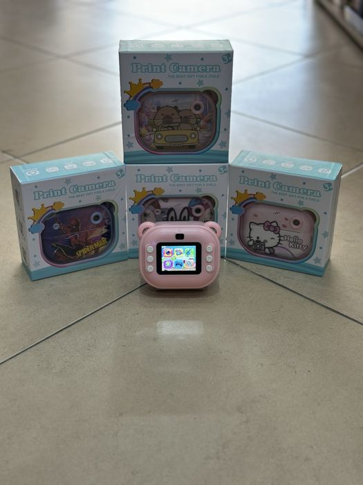 Детски фотоапарат с принтер Стич,Лабубу,Капибара/Camera print