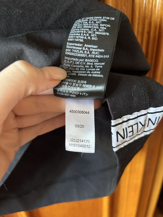 Rochie Calvin Klein Jeans neagră, mărimea S, 100% bumbac, logo lateral