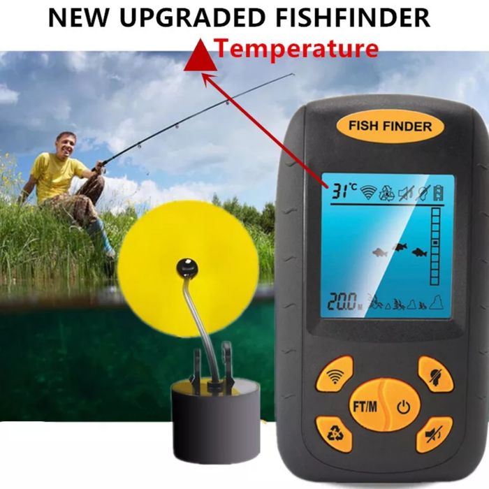 Сонар безжичен-Фишфайндер за риболов водоустойчиви лодка за захранка