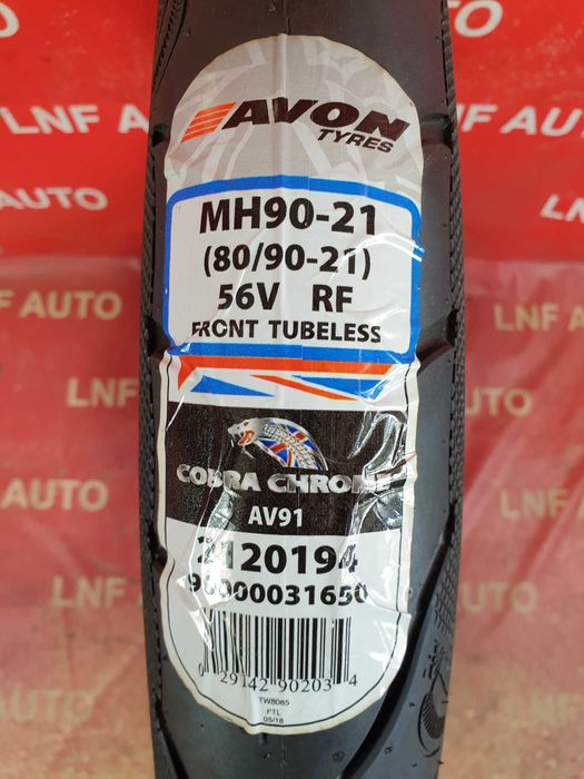1 Anvelopa MOTO - 80/90/21 - AVON Cobra Chrome - NOUA - DOT 0622 !