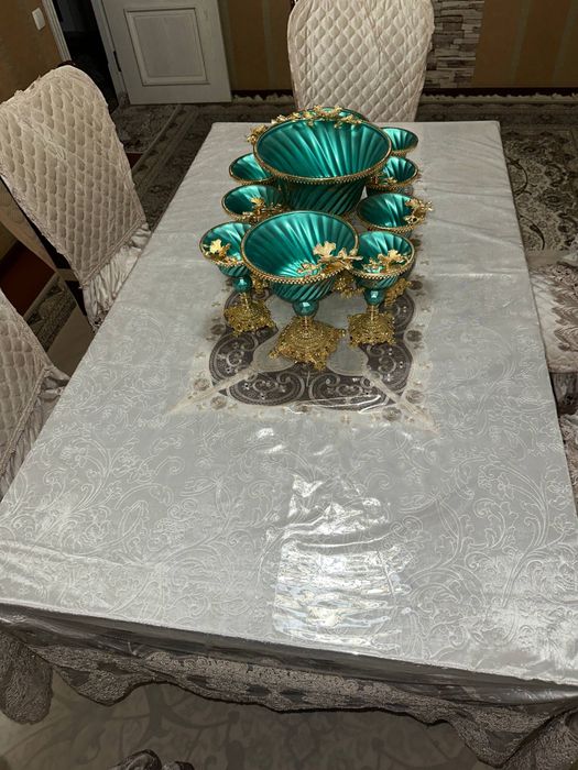 6 кишилик стол стул