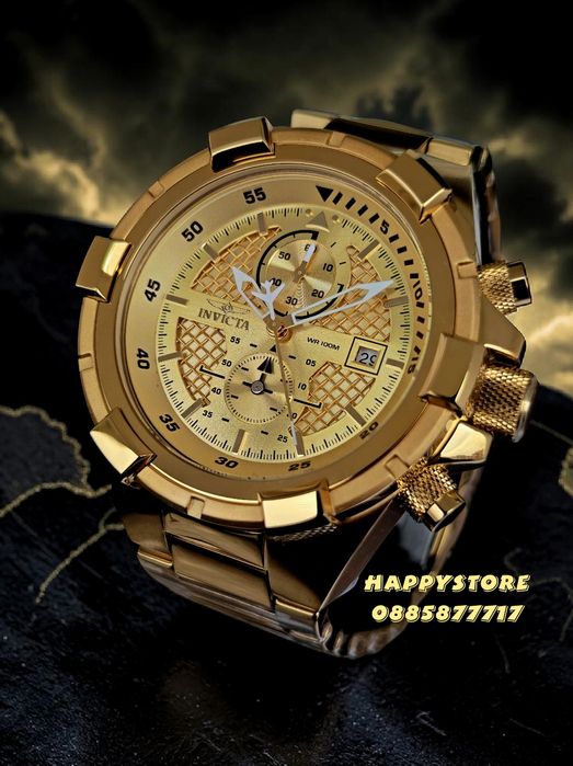 INVICTA Aviator JetFrame gold 51 mm, Инвикта нов мъжки часовник