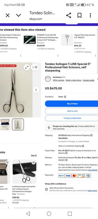 Foarfecă frizerie Tondeo T-line