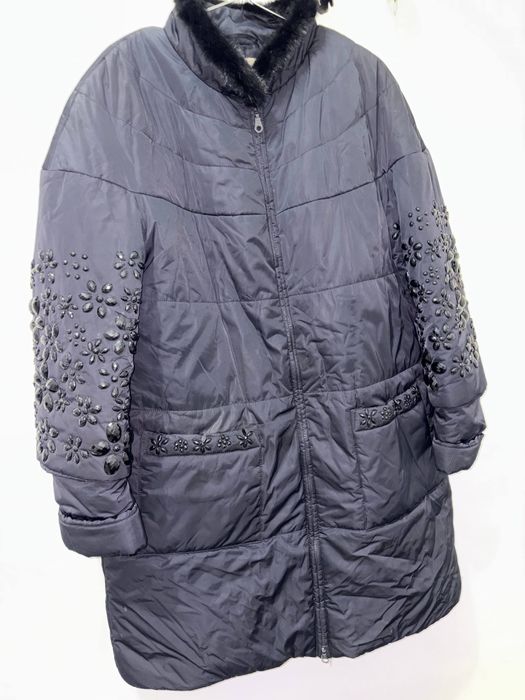 Куртка дутая темно синего цвета