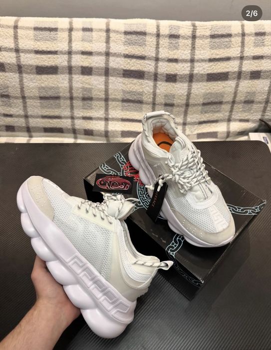 *START VARA* Versace Chain Reaction White ( Livrare Cu Verificare Colet)