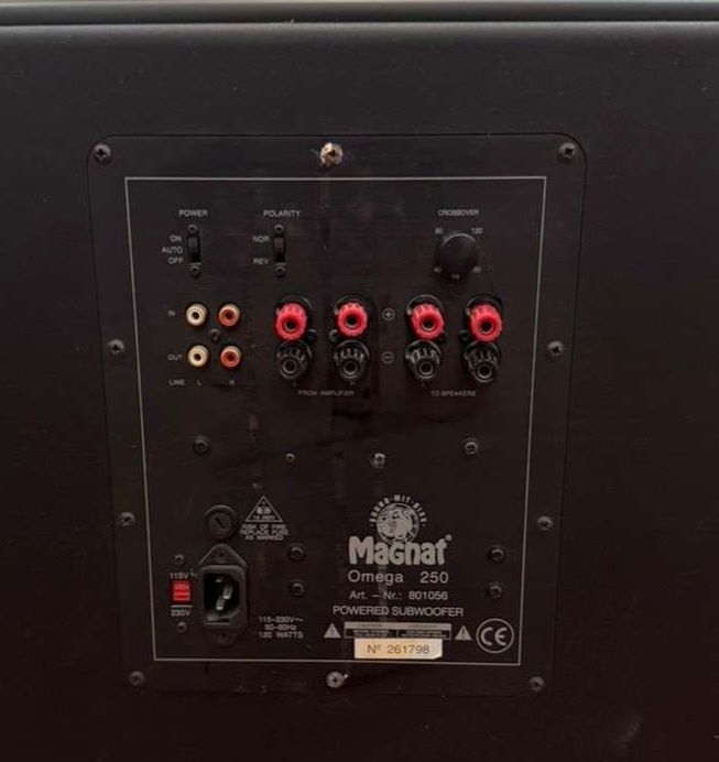 Subwoofer  Magnat Omega 250 si Boxe Jbl Northridge N24/