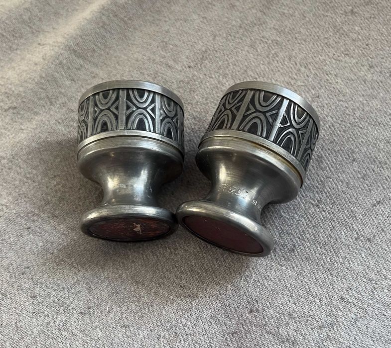 Set vintage Norvegian din cositor HOVIK – Norsk Tinn Pewter – 3 piese